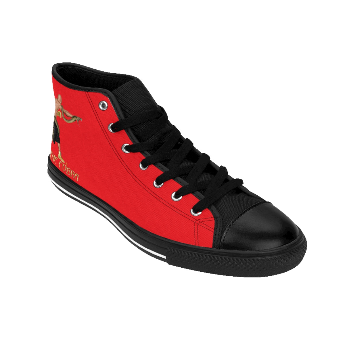Red Women's High-top Sneakers (logo only)