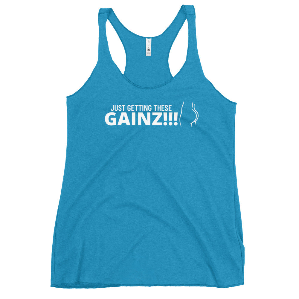 Women's Gainz Racerback Tank ( butt logo)