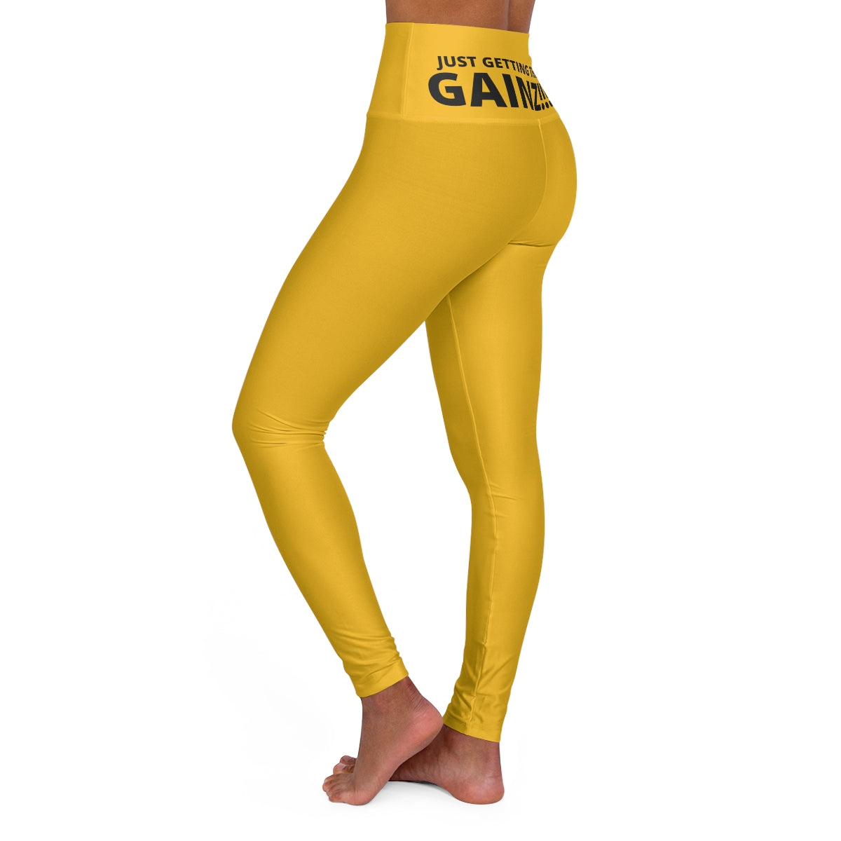 Yellow High Waisted Yoga Leggings