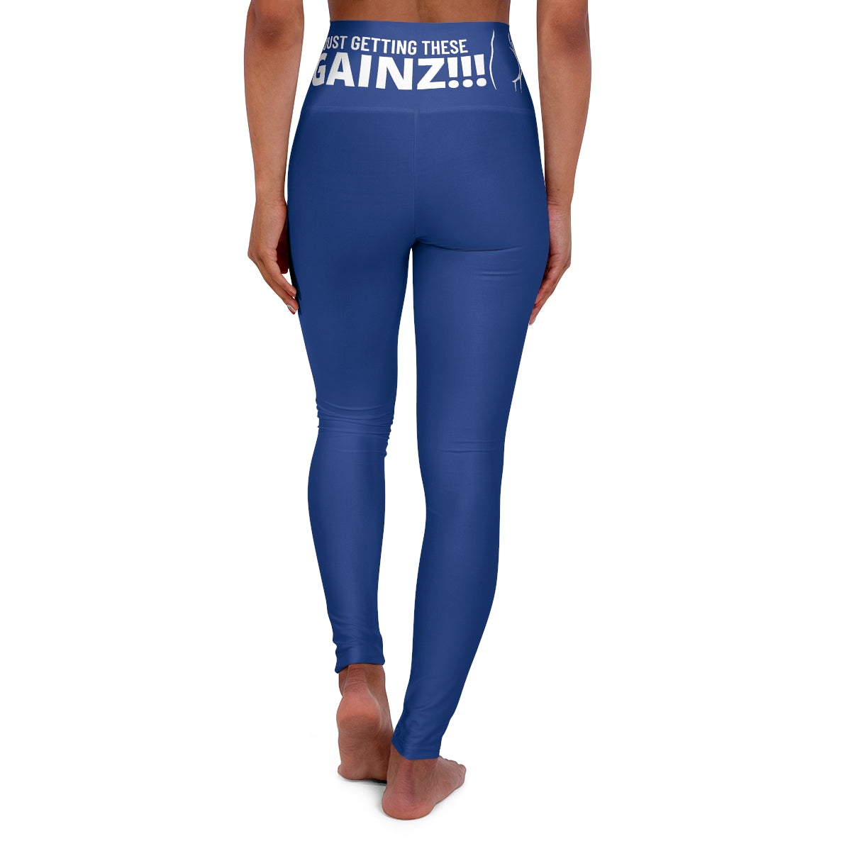 Blue High Waisted Yoga Leggings