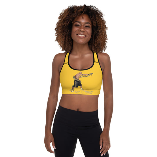 Yellow Cobra Padded Sports Bra