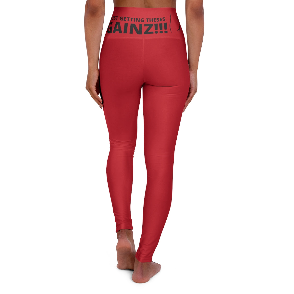 Red High Waisted Yoga Leggings