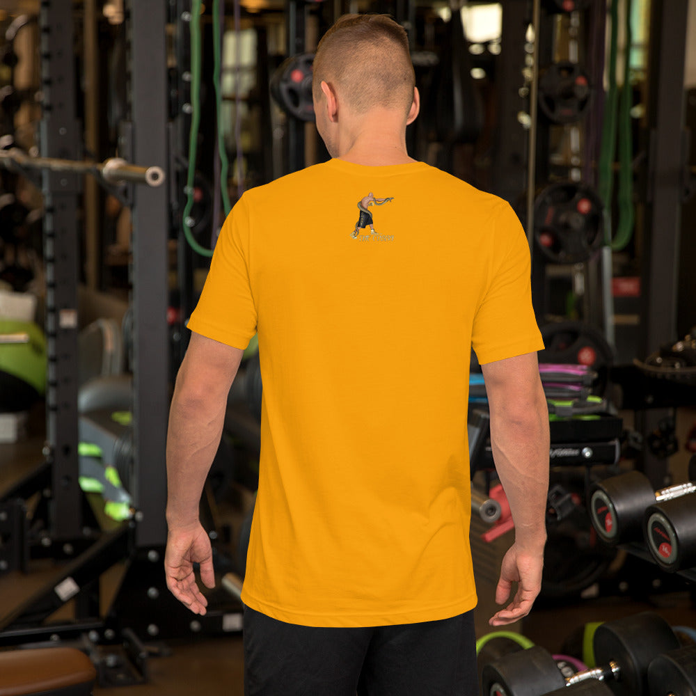 Verified gainz Short-Sleeve Unisex T-Shirt (white letters)