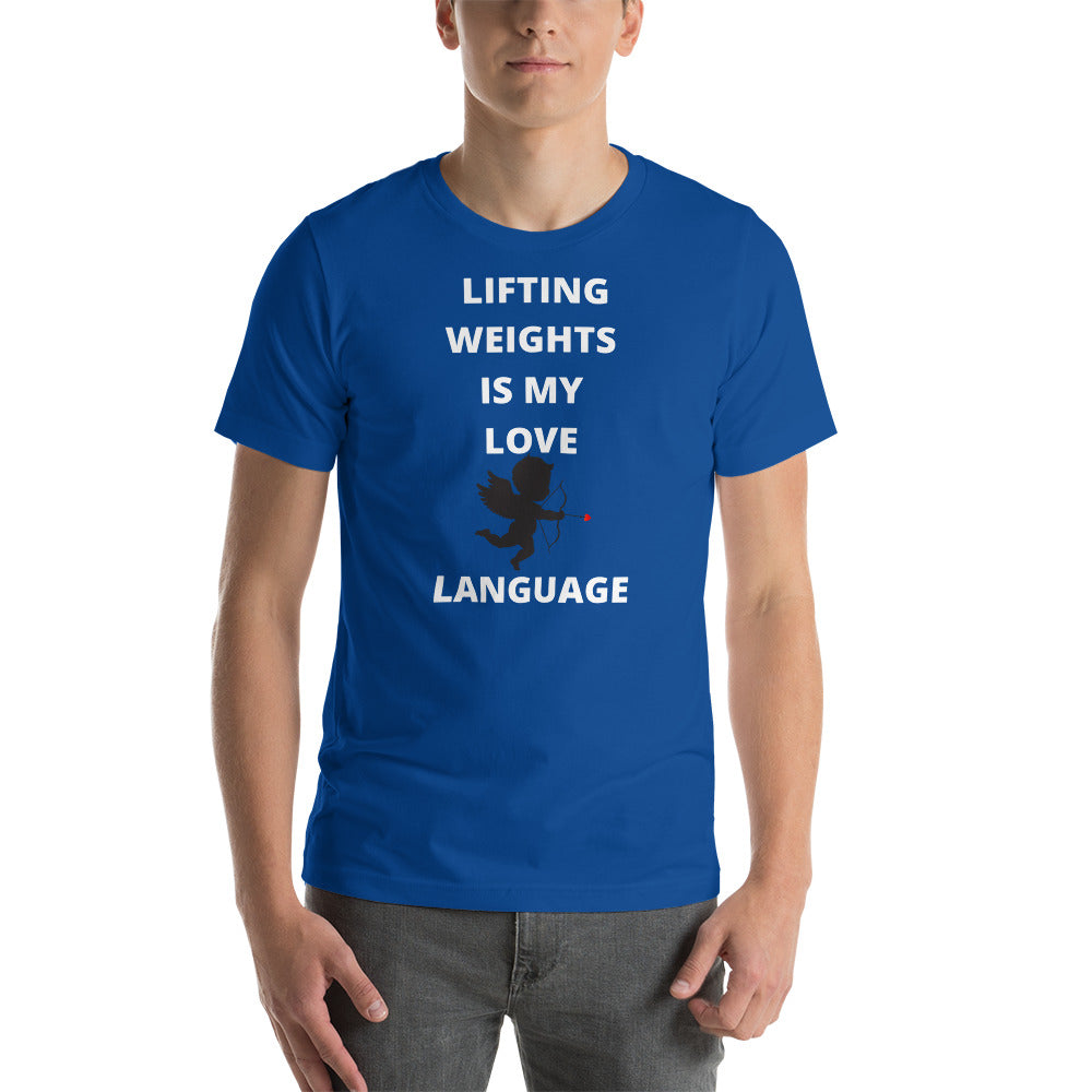 Lifting weights love language Gym Short-Sleeve Unisex T-Shirt