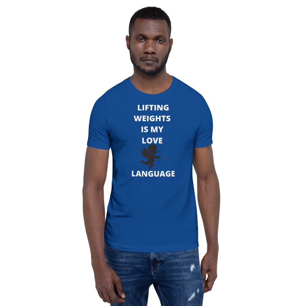 Lifting weights love language Gym Short-Sleeve Unisex T-Shirt
