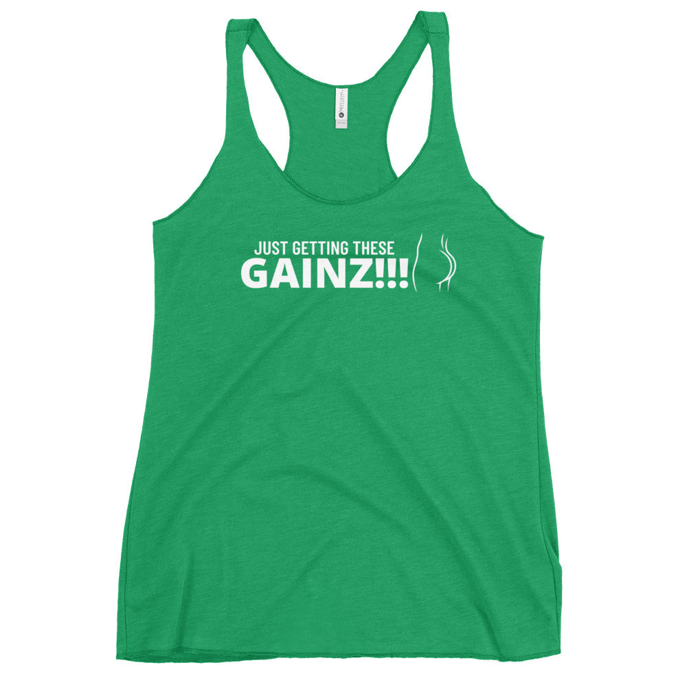 Women's Gainz Racerback Tank ( butt logo)
